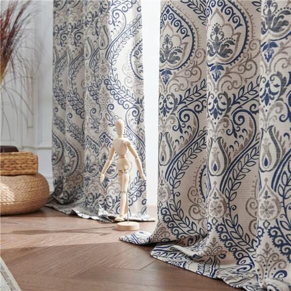 Curtains for Bedroom, Room Darkening Curtains 84 Inch Length 2 Panels Set, Linen - Picture 3 of 7